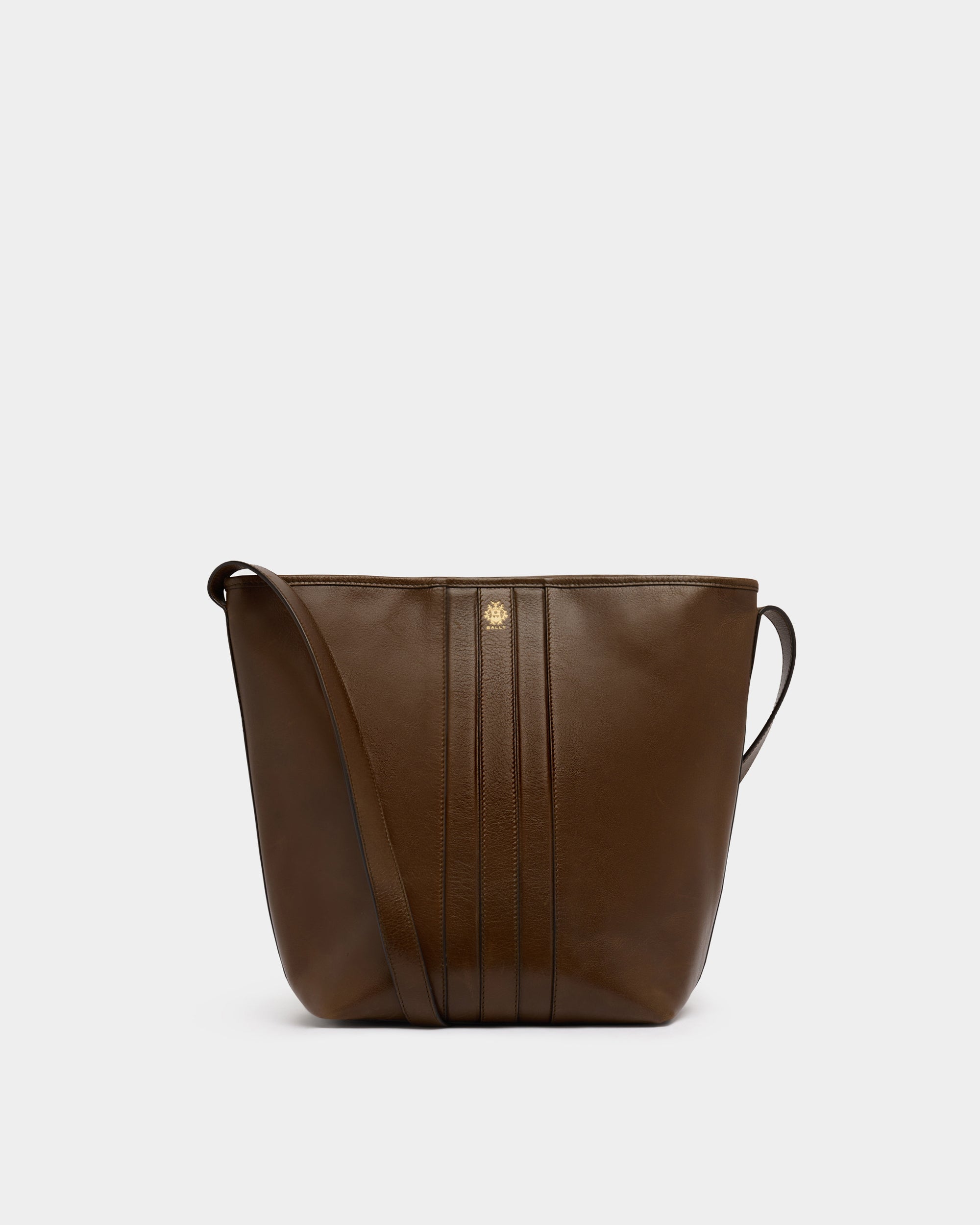 Beckett | Women's Bucket Bag in Brown Leather | Bally – Bally