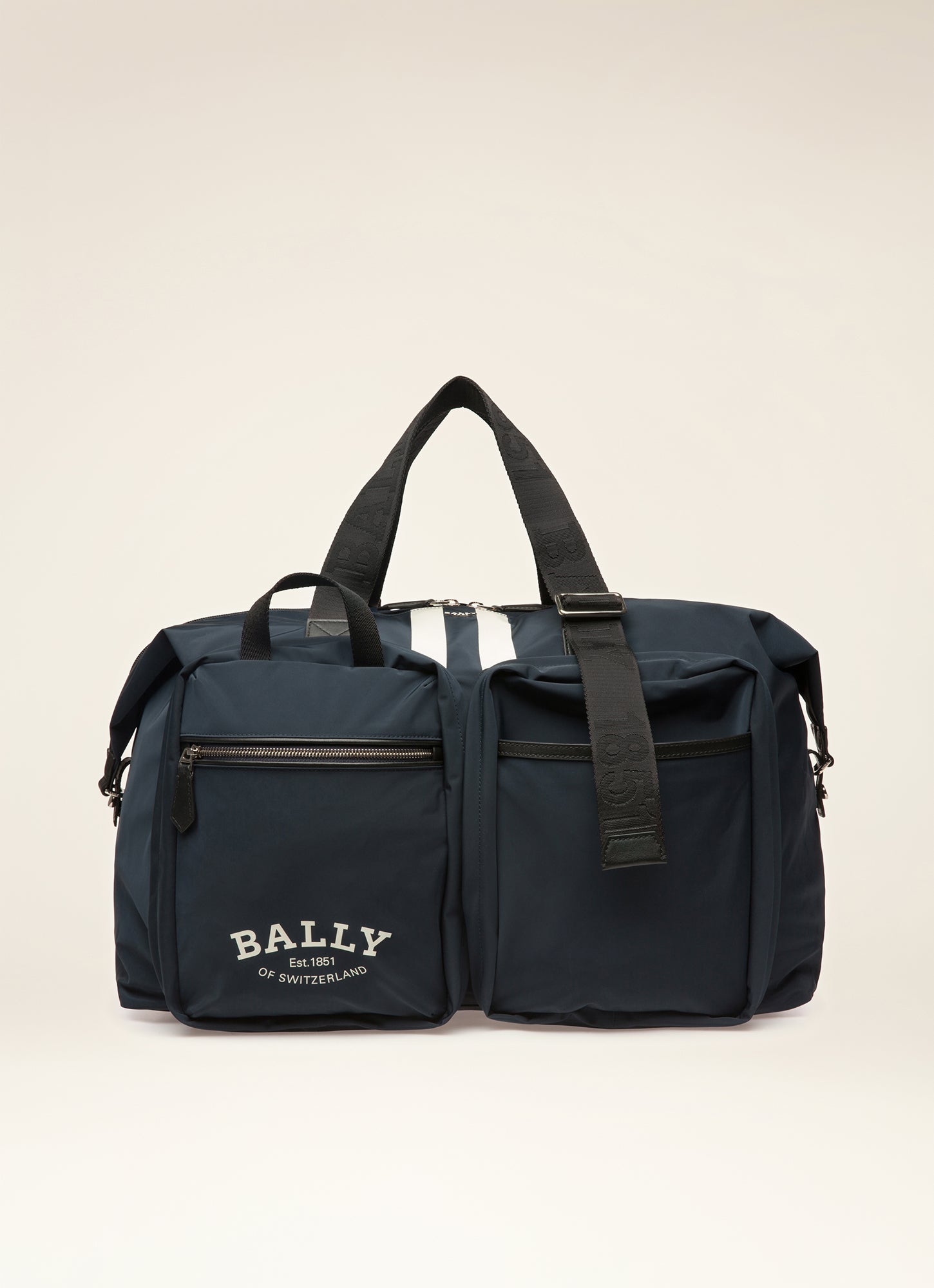 Fesder Mens Weekender Bag Navy Nylon Bally Bally Indonesia.