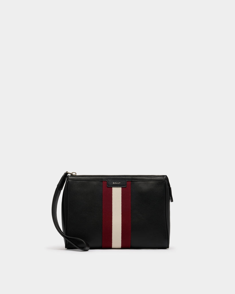 Code | Men's Clutch in Black Leather | Bally – Bally Indonesia.