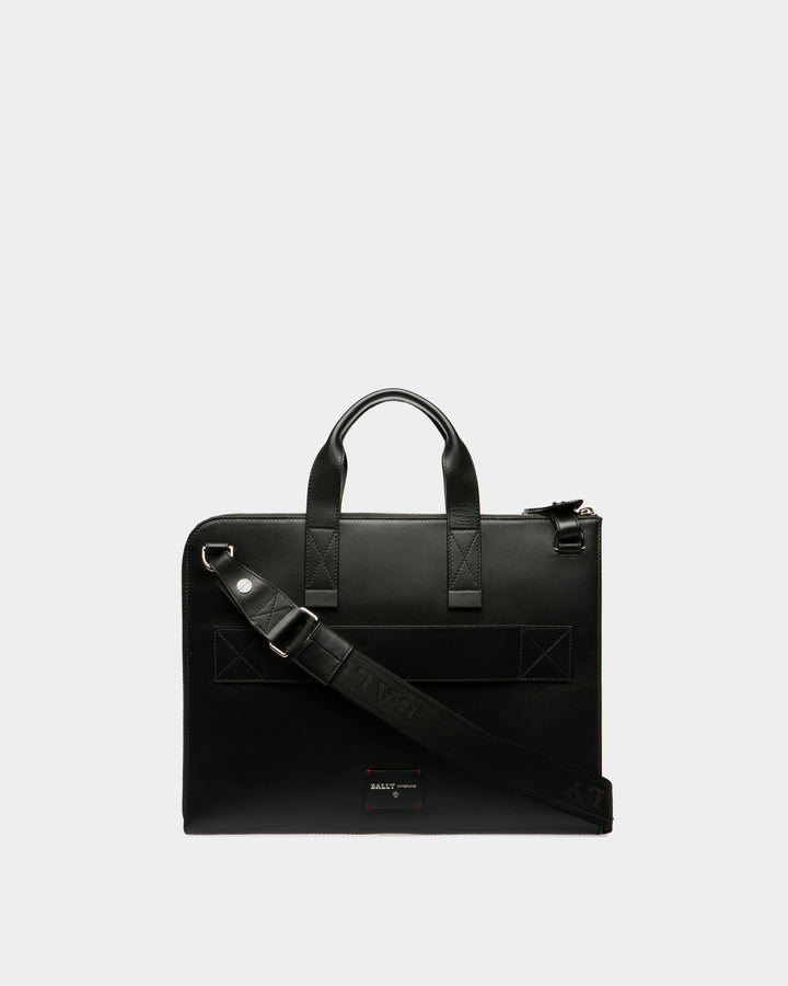 Henri Men s Business Bag Black Leather And Synthetic Bally Bally Indonesia