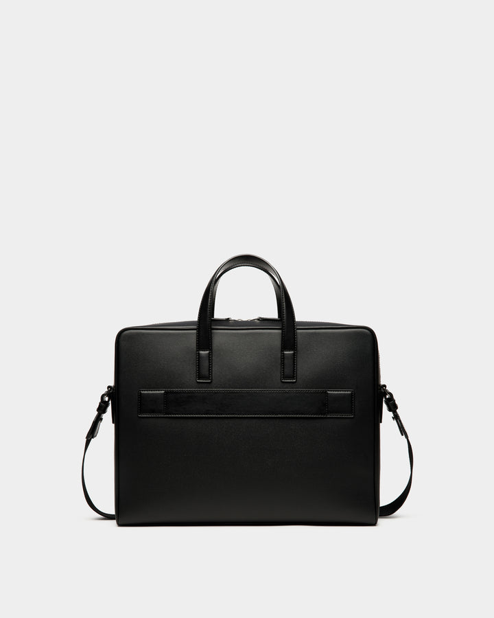 Mythos | Men's Briefcase In Black Recycled Leather | Bally