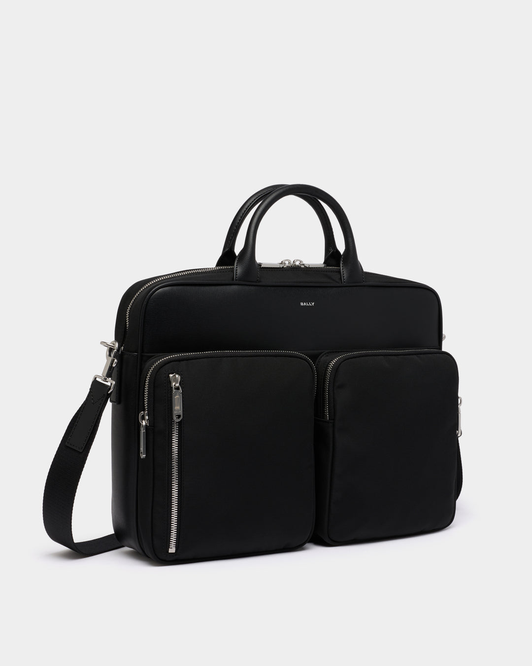 期間限定値下げ　廃盤品レア　BALLY ビジネスバッグ こげ茶 バリー☆ HAIES.O Ballyストライプロゴ ビジネスバッグ (BALLY