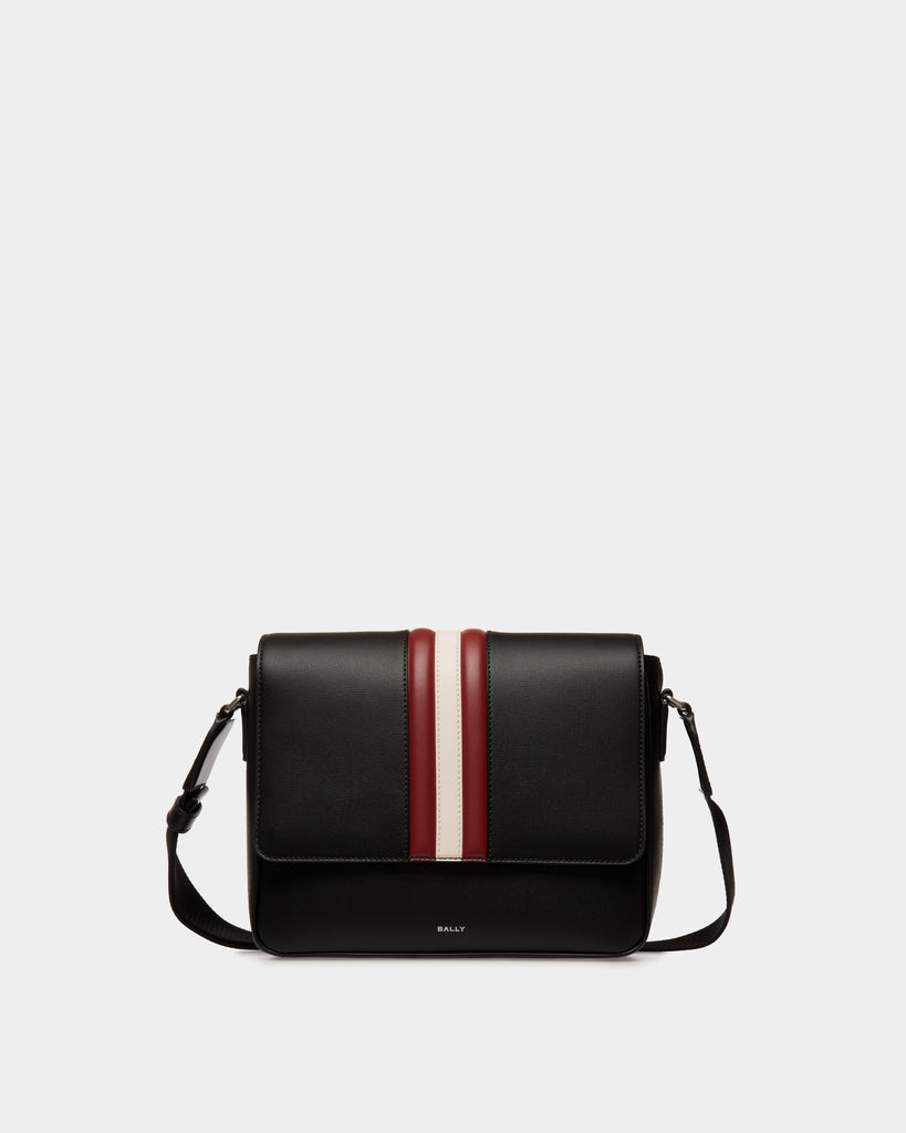 Mythos | Men's Crossbody Bag in Black Recycled Leather | Bally