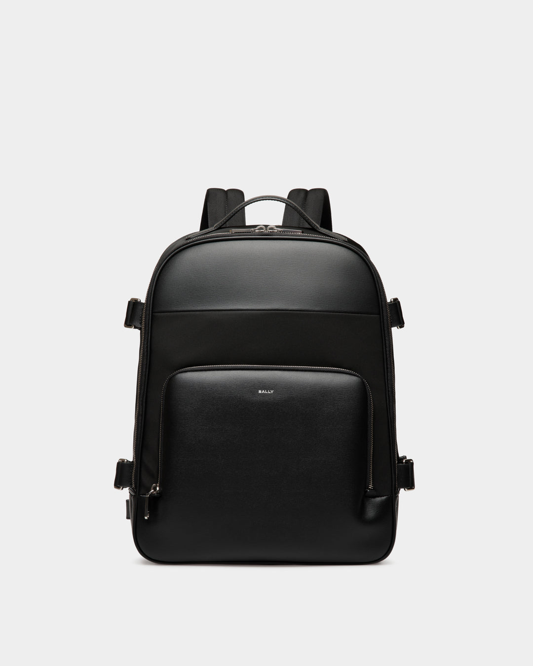 Vogel Backpack In Black Nylon And Recycled Leather