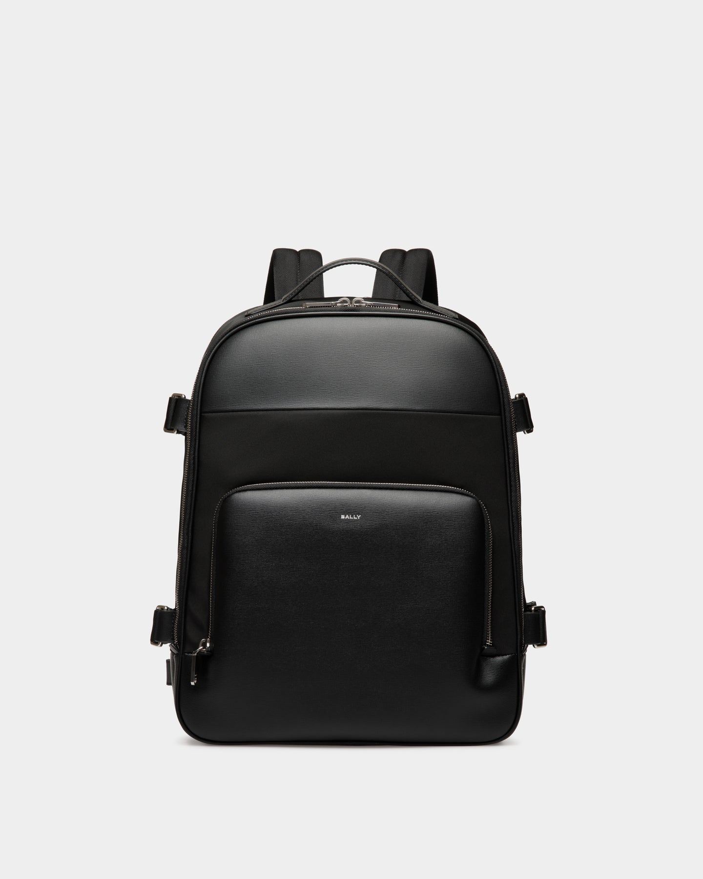 Vogel | Men's Backpack In Black Nylon And Recycled Leather