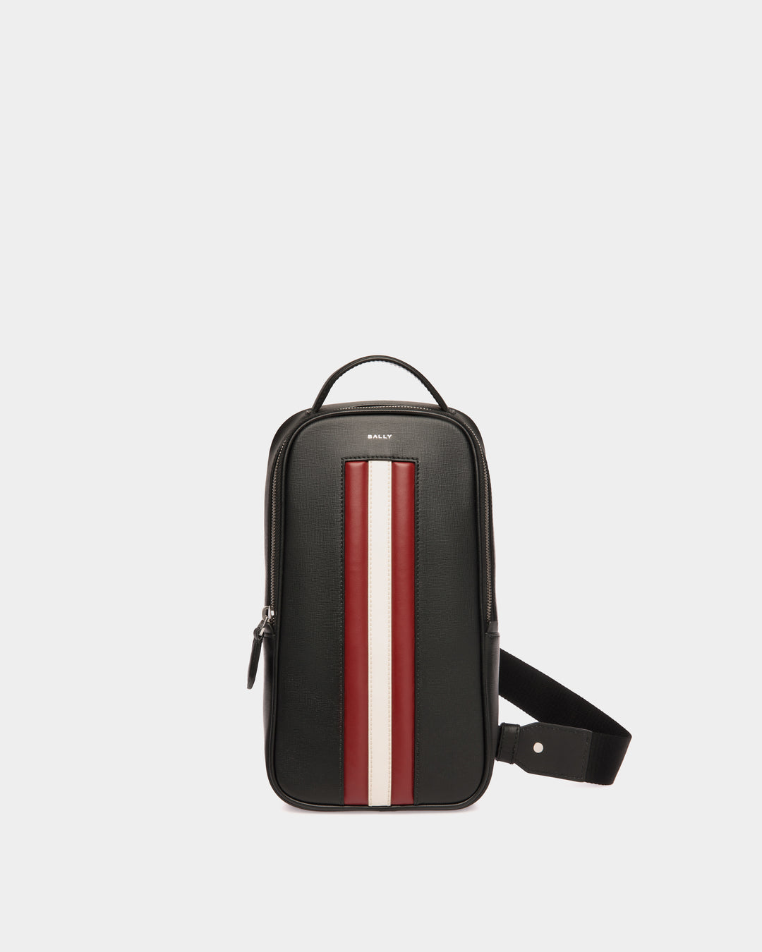 Mythos Men's Sling Bag In Black Recycled Leather Bally – Bally