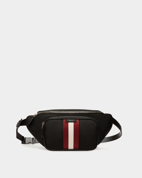 Code | Men's Belt Bag in Black Nylon | Bally – Bally Indonesia.