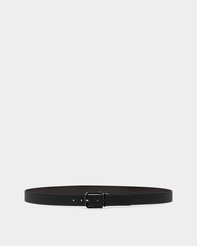 Beryl 35 mm Adjustable And Reversible Belt in Black And Ebano Leather-6311841-(1)-Bally Indonesia.