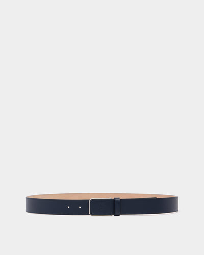 Cabot 35 mm Belt in Navy Blue Leather-6312193-(1)-Bally Indonesia.