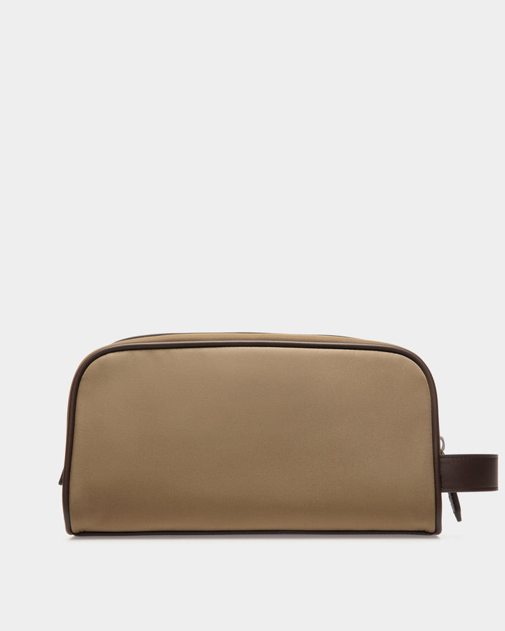 Code Men's Washbag in Camel Nylon Bally – Bally