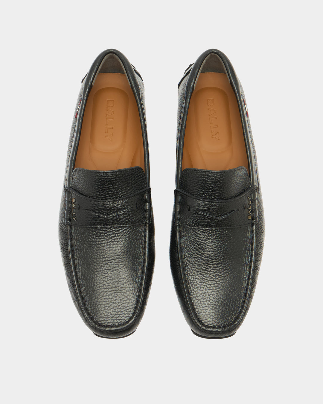 Pilot | Men's Driver in Black Grained Leather | Bally – Bally