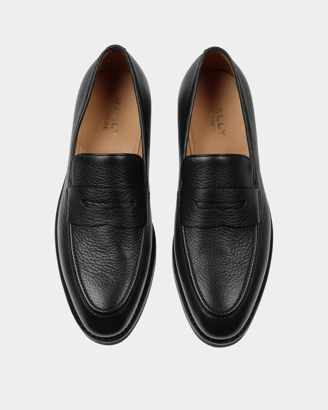 Scribe Un Men's Loafer in Black Deer Leather Bally – Bally