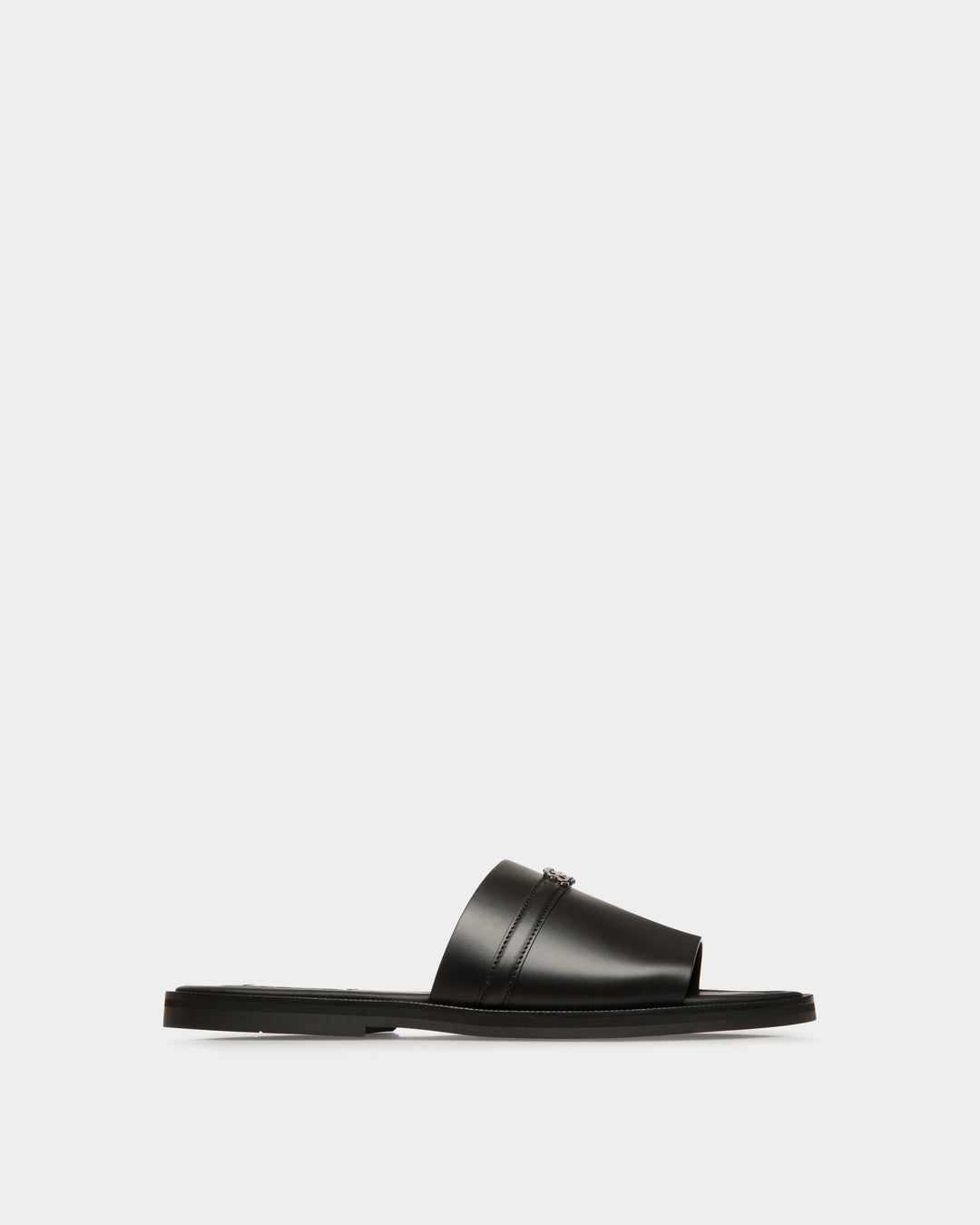 Glide Sandal in Black Leather